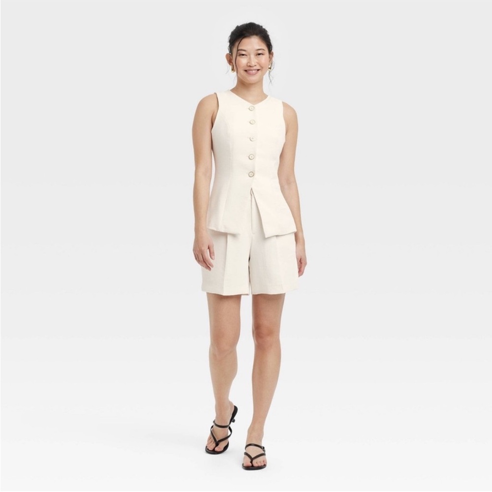 A New Day White Sleeveless Button-Up Blouse - Picture 12 of 12